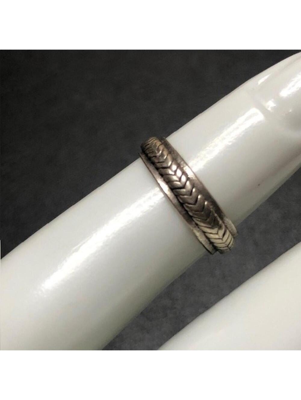 B2679 SILPADA Sterling Silver Adjustable Toe Ring Band Braided Chevron Design